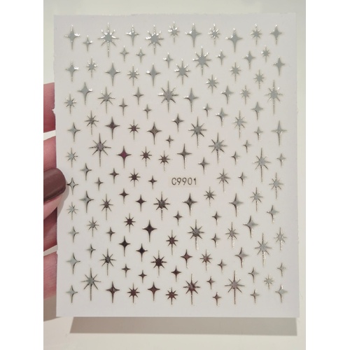 Nail Stickers - stars rose gold colour